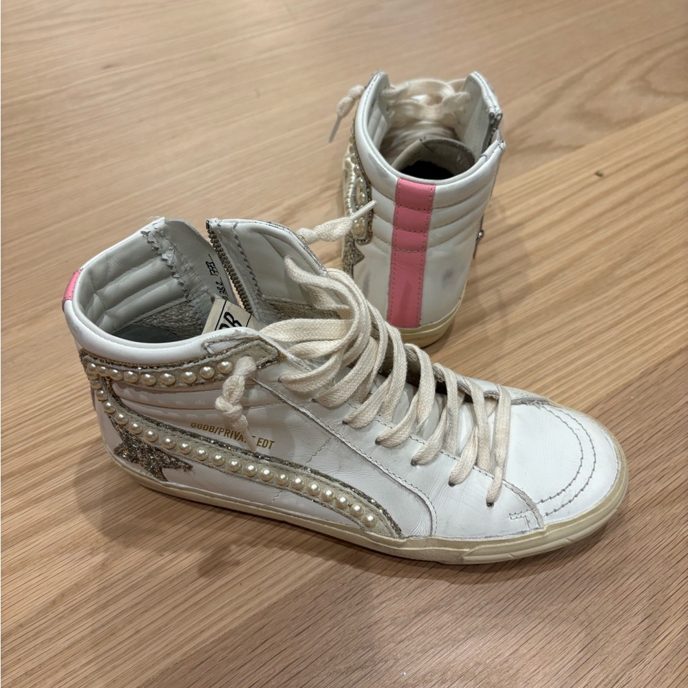 Golden Goose White High-Top Sneakers